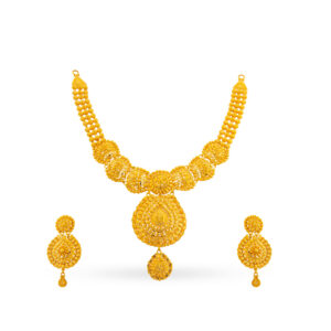 24k gold necklace design