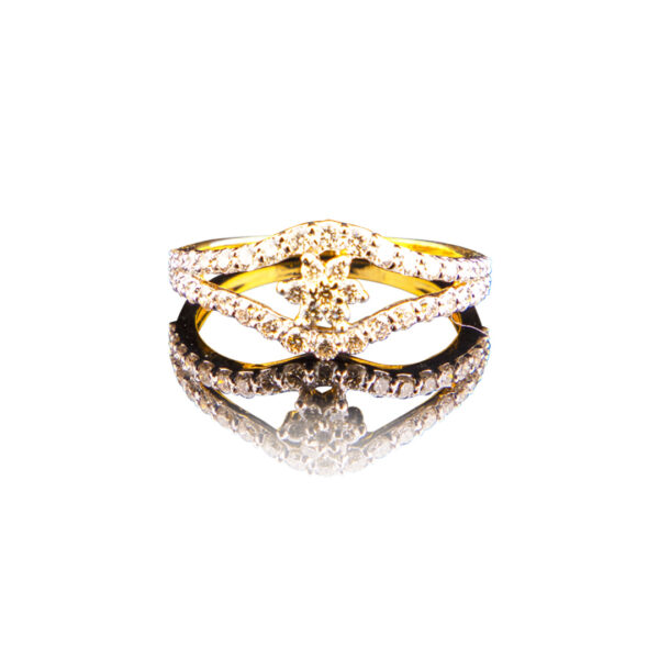 Asymmetric diamond ring (DRKAR 2102) Ganapati Jewellers Nepal 9