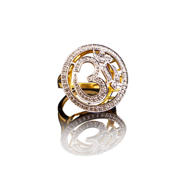 Om embedded Diamond Ring (DRKAR 2289) Ganapati Jewellers Nepal 9