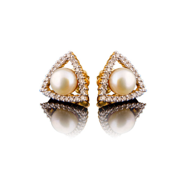 Pearl Diamond studs Ganapati Jewellers Nepal 9