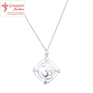 om silver pedant jewellery design with price