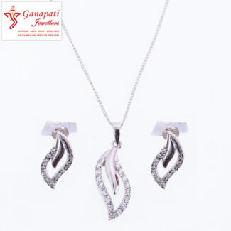 silver leaf pendant design with price
