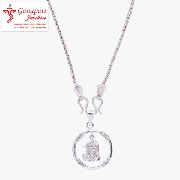 Shiva silver pendant design with price