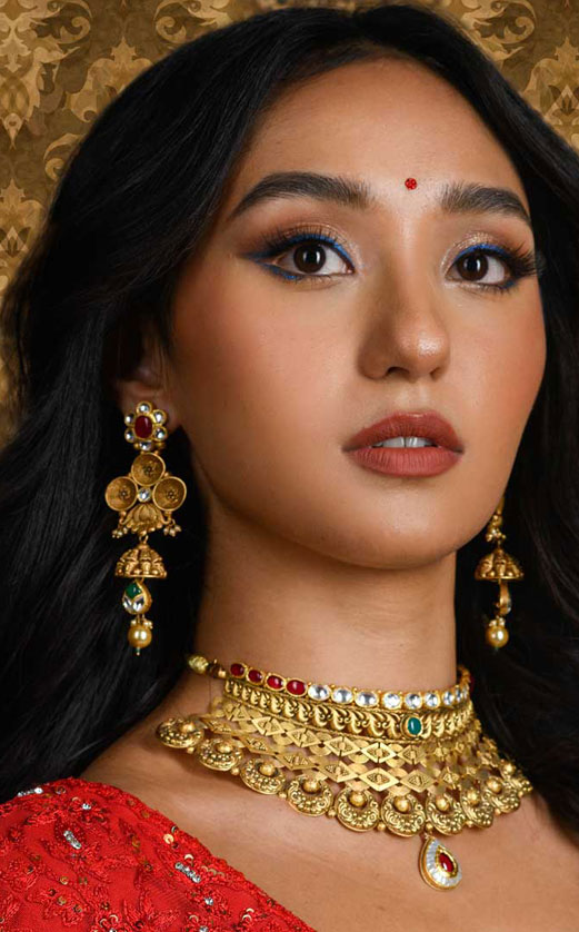 Beautiful gold earrings||yarling designs - YouTube