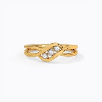3 Stone Infinity Design Diamond Ring Ganapati Jewellers Nepal
