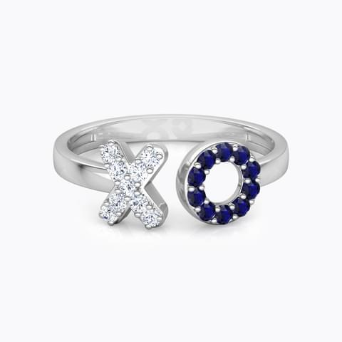 XO Diamond and Sapphire Ring Ganapati Jewellers Nepal 9