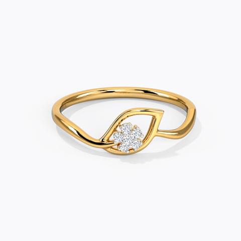 Elegant Leaf Diamond Ring Ganapati Jewellers Nepal 8