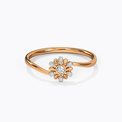 Exquisite Flower Diamond Ring Ganapati Jewellers Nepal 8