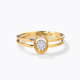 Dual Band Oval Diamond Ring Ganapati Jewellers Nepal