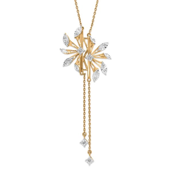 Enchanting Flower String Diamond Pendant Ganapati Jewellers Nepal 8