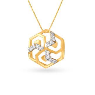 Modern 6 Side Diamond Pendant Ganapati Jewellers Nepal