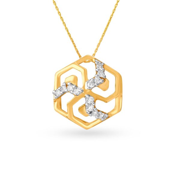 Modern 6 Side Diamond Pendant Ganapati Jewellers Nepal 8