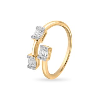Triple Rectangle Diamond Ring Ganapati Jewellers Nepal
