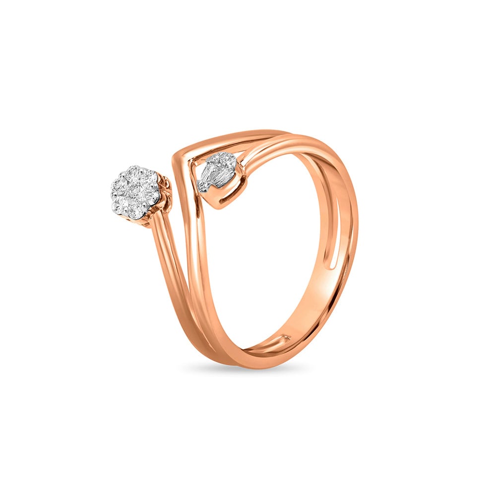 3 Stack Design Diamond Ring - Ganapati Jewellers Nepal
