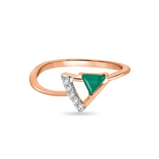 Emerald Enchanting Diamond Ring Ganapati Jewellers Nepal
