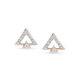 Elegant Triangle Top Diamond Earrings Ganapati Jewellers Nepal