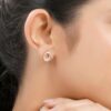 Modern Oval Diamond Earrings Ganapati Jewellers Nepal 9