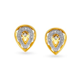 Elegant Drop Top Diamond Earrings Ganapati Jewellers Nepal
