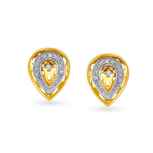 Elegant Drop Top Diamond Earrings Ganapati Jewellers Nepal 8