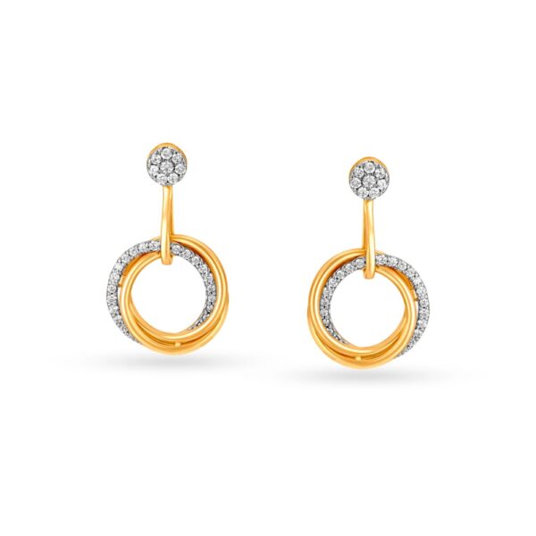 Exquisite Circle Diamond Earrings Ganapati Jewellers Nepal 8