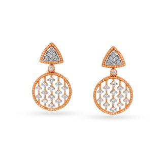 Modern Circular Diamond Earrings Ganapati Jewellers Nepal