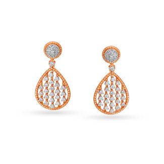 Chic Drop Diamond Earrings Ganapati Jewellers Nepal 9