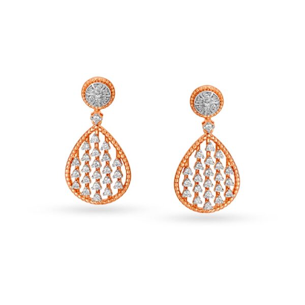 Chic Drop Diamond Earrings Ganapati Jewellers Nepal 8