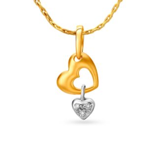 Locked Heart Diamond Pendant Ganapati Jewellers Nepal