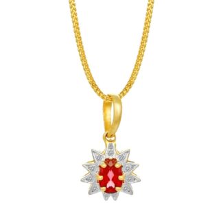 Ruby Star Diamond Pendant Ganapati Jewellers Nepal