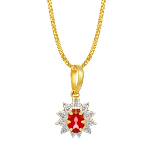 Ruby Star Diamond Pendant Ganapati Jewellers Nepal 8