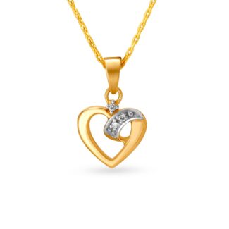 Daily Wear Heart Diamond Pendant Ganapati Jewellers Nepal