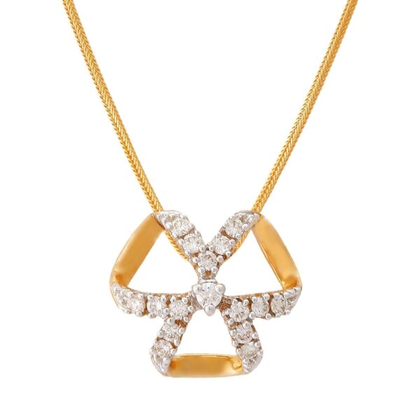 Elegant Triple Triangle Diamond Pendant Ganapati Jewellers Nepal 8