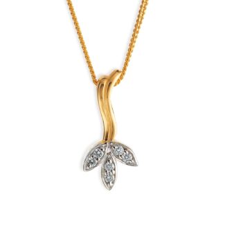 Simple Leaf Daily Wear Diamond Pendant Ganapati Jewellers Nepal