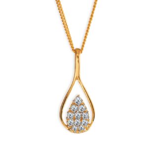 Lovely Drop Diamond Pendant Ganapati Jewellers Nepal