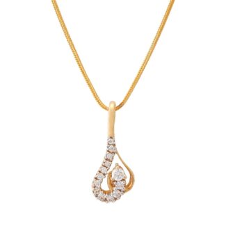 Lovely Inverted Heart Diamond Pendant Ganapati Jewellers Nepal 8
