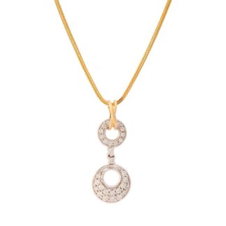 Elegant Double Circle Diamond Pendant Ganapati Jewellers Nepal
