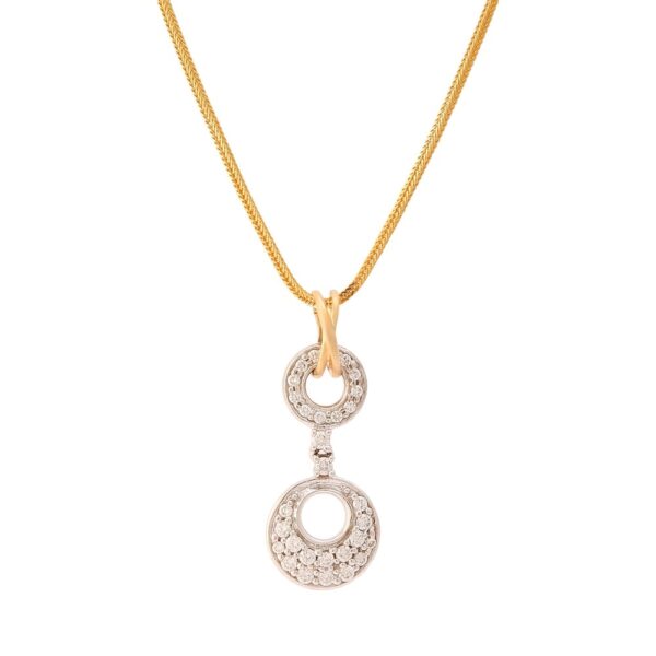 Elegant Double Circle Diamond Pendant Ganapati Jewellers Nepal 8