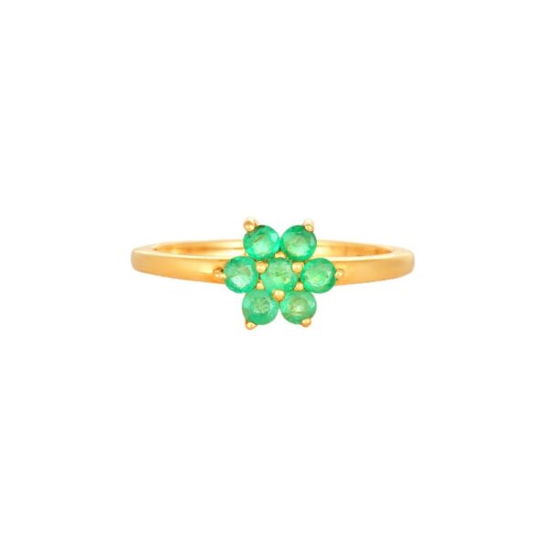 Emerald Flower Diamond Ring Ganapati Jewellers Nepal 8