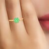 Emerald Flower Diamond Ring Ganapati Jewellers Nepal 9