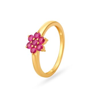 Ruby Flower Diamond Ring Ganapati Jewellers Nepal