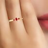 Beautiful Ruby Band Diamond Ring Ganapati Jewellers Nepal 10
