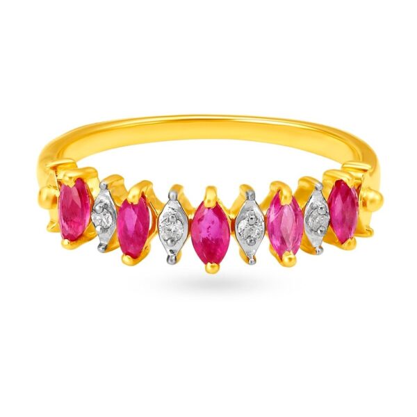 Wonderful Ruby and Diamond Line Diamond Ring Ganapati Jewellers Nepal 8