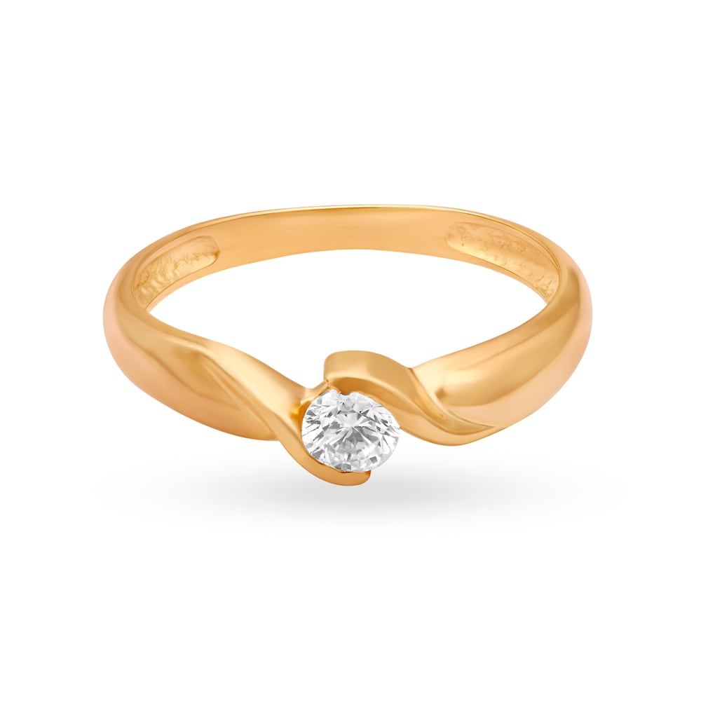 Modern Solitaire Design Diamond Ring - Ganapati Jewellers Nepal