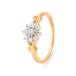 Modern Flower Design Diamond Ring Ganapati Jewellers Nepal