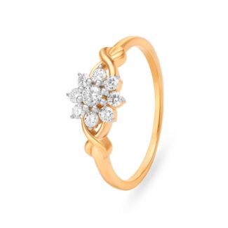 Modern Flower Design Diamond Ring Ganapati Jewellers Nepal