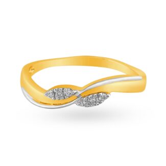 Aesthetic Leaf Design Diamond Ring Ganapati Jewellers Nepal