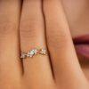 Aesthetic Flower Pattern Diamond Ring Ganapati Jewellers Nepal 9