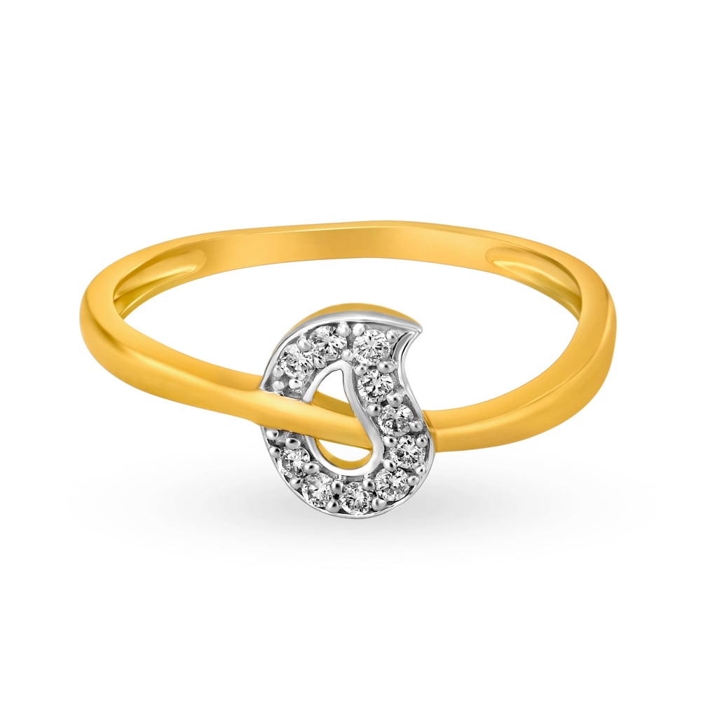 Beautiful Droplet Design Diamond Ring - Ganapati Jewellers Nepal