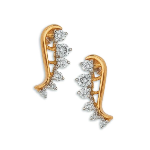 Beautiful Leaf Diamond Earrings Ganapati Jewellers Nepal 8