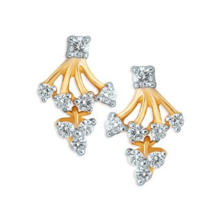 Elegant Flower Diamond Earrings Ganapati Jewellers Nepal